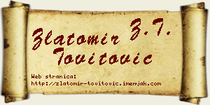 Zlatomir Tovitović vizit kartica